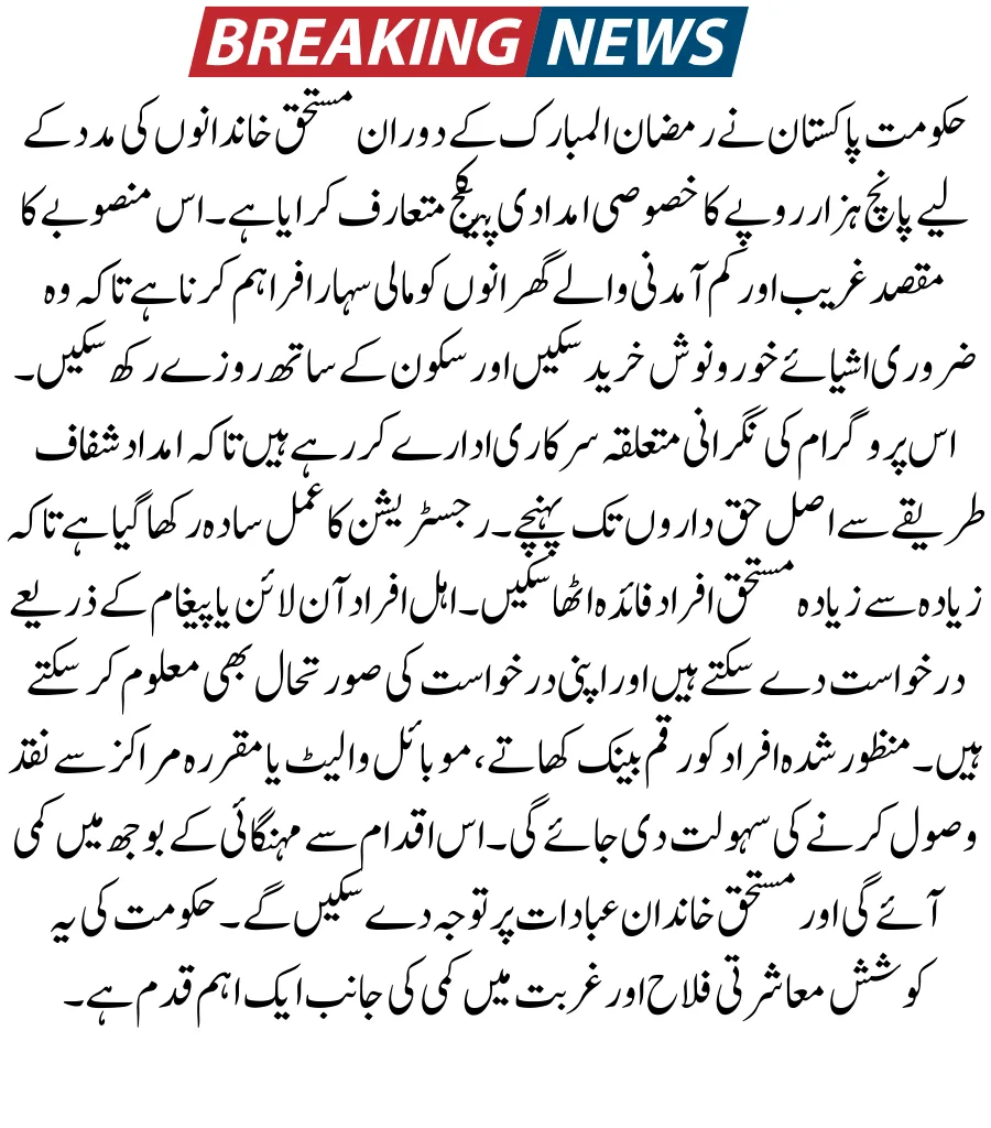 Punjab Government Ramzan Package 2026 – Registration Process