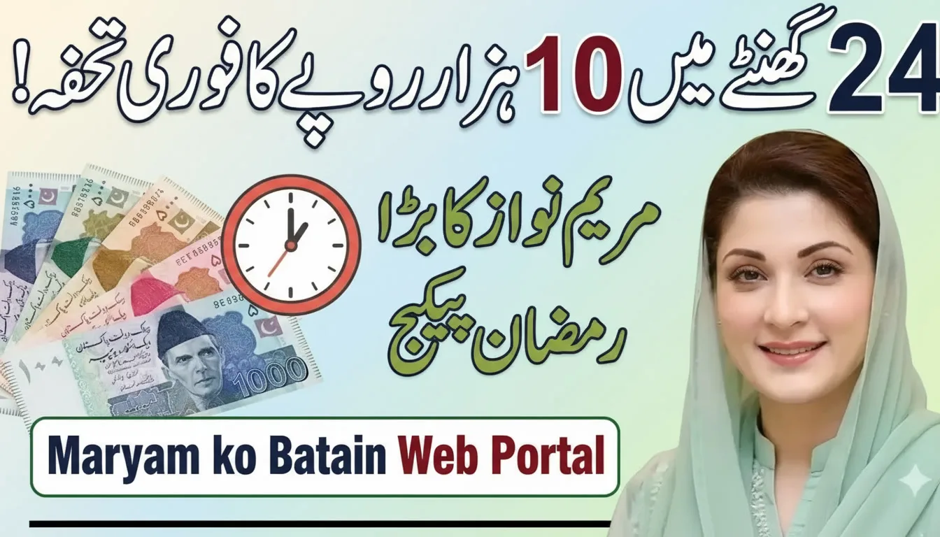 Maryam ko Batain Web Portal mkb.punjab.gov.pk – Get Rs. 10,000
